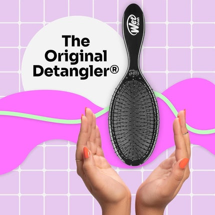 Wet Brush Original Detangler Hair Brush Silver Groovy Disco Ultra-Soft IntelliFlex Bristles 1 Count