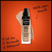 Nyx Can´t Stop Won´t Stop Full Coverage Foundation Medium Olive 30ml