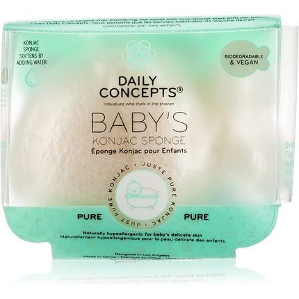 Daily Concepts Daily Baby Fish Konjac Sponge Pure for Cleaning and Cleansing Your Baby's Skin 23g