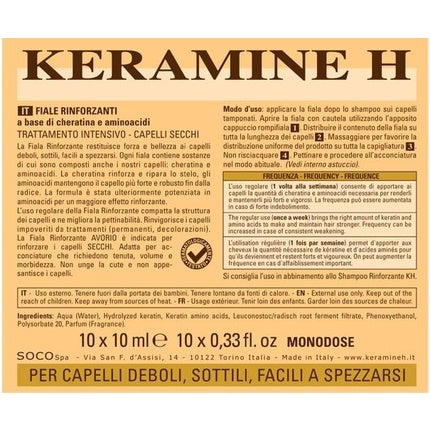 KERAMINE H Ivory Vials for Dry-Fine Hair - Haircare