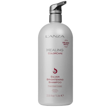 L'ANZA Healing ColorCare Silver Brightening Shampoo for Silver Gray White Blonde Highlighted Hair 33.8 Fl Oz