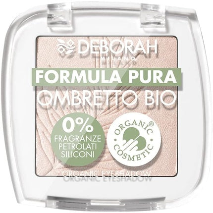 Deborah Mono BIO Formula Pure Color Eye Shadow No. 02 Soft Gold with 100% Natural Ingredients - Vegan and Cruelty-Free