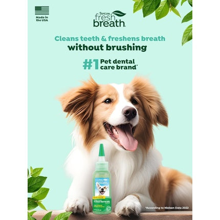 Tropiclean Fresh Breath Dog Teeth Cleaning Gel - No Brushing Dental Care