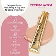 Dermacol Full Coverage Liquid Matte Foundation with SPF 30 30g Shade 211