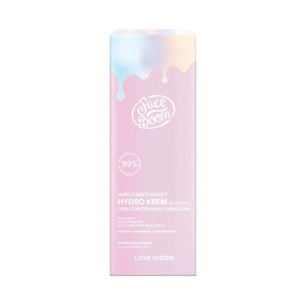 Face Boom Hydro Face Cream Moisturizing And Soothing For Dehydrated And Sensitive Skin Day And Night 50ml