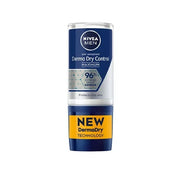 Nivea Men Derma Dry Control Antiperspirant Roll-On 50ml - Long-Lasting Sweat And Odor Protection