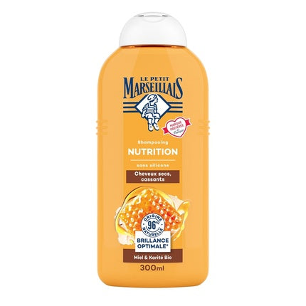 Le Petit Marseillais Shampoo Nutrition Honey Organic Shea 300 Ml Silicone Free Shampoo