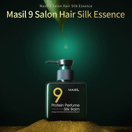 Masil 9 Conditioning Balm Hydrating Smoothing Moisture Fibroin Protein Hair Essence Silk Balm 6.08floz - Anti-Frizz for Dry, Unmanageable Hair
