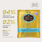 HASK Argan Oil Repairing Deep Conditioner Sachet Moisturizing for All Hair Types 50ml