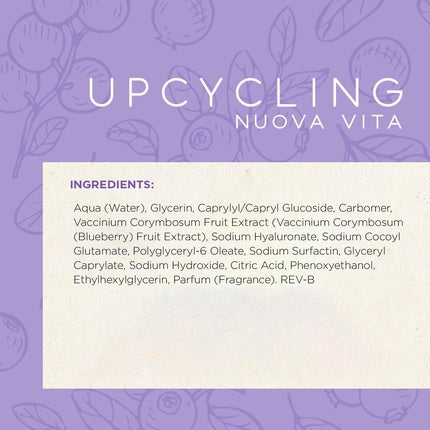 Naturaverde Upcycling Blueberry Facial Makeup Cleansing Gel with Cranberry Extract and Hyaluronic Acid 150ml