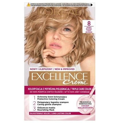 L'Oreal Excellence Creme Hair Color 8.0 Light Blonde