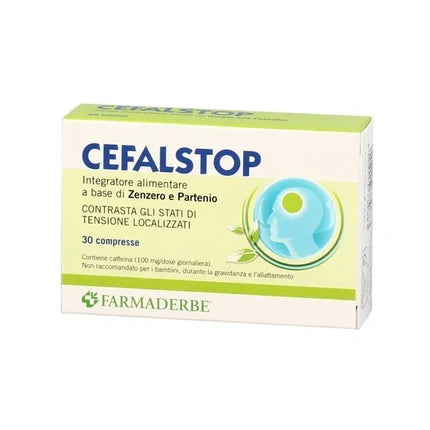 Farmaderbe Cefalstop Supplement For Localized Tension States 30 Tablets