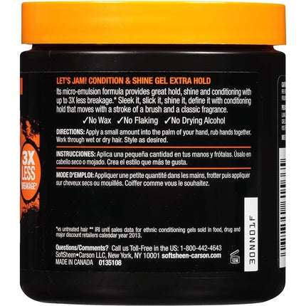 Let's Jam Condition and Shine Hair Gel Extra Hold 397g 14oz