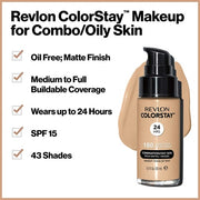 Revlon Colorstay Matte Finish Foundation Spf15 440 Mahogany 30ml