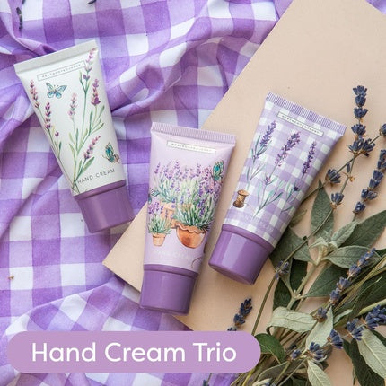 Heathcote & Ivory Hand Cream Trio with Lavender Essential Oil and Shea 30ml - Pack of 3