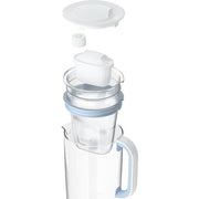 BRITA Blue Glass Carafe 2.5L with BRITA MAXTRA PRO All-in-1 Filter Cartridge - Reduces Tartar, Chlorine, Certain Impurities and Certain Metals