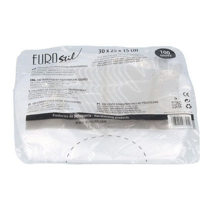 Eurostil Transparent Disposable Gloves Bag Of 100