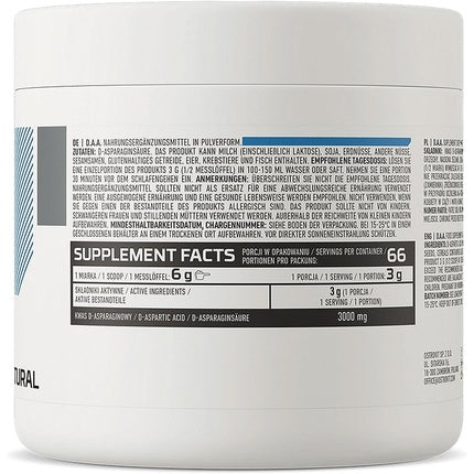 Ostrovit Nutrition D-Aspartic Acid 200g Testosterone Booster