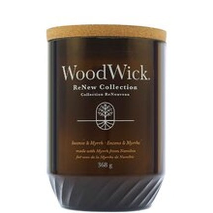 Woodwick Renew Incense & Myrrh Candle Medium Glass 184 Grams