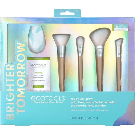 EcoTools Limited Edition Ready Set Glow Makeup Accessory and Care Kit 6 Piece Gift Set