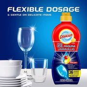 Disiclin All In 1 Rinse Aid Dishwasher Machine Cleaner Gel With Lemon Scent - 36 Washes