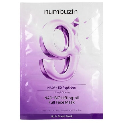 Numbuzin No9 Nad Bio Lifting Full Cover Facial Mask