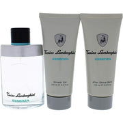 Tonino Lamborghini Essenza Gift Set for Men: Fragrance 125ml, Shower Gel 150ml, and Aftershave Balm 150ml in Metal Tin