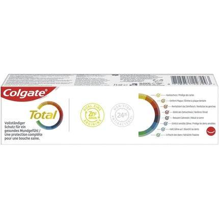 Colgate Total Plus Healthy White Toothpaste 75ml - Superior Protection for Teeth, Tongue, Cheeks & Gums