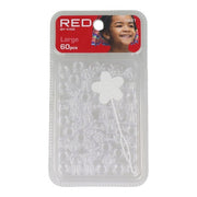Red Kiss L Hair Beads 60 Pieces Clear - Perfect For Hair Styling