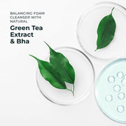 All Bright Green Tea and BHA Foam Cleanser