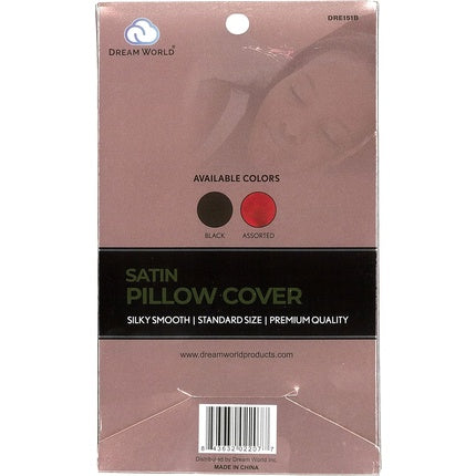 Dream World Satin Deluxe Pillow Cover Black