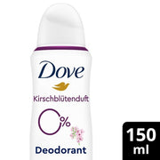 Dove Cherry Blossom Scent Deodorant Spray with Nourishing Zinc Complex and 0% Aluminum Salts 150ml