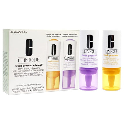 Clinique Fresh Pressed Clinical Daily & Overnight Boosters with Pure Vitamin C 10% + A (Retinol)