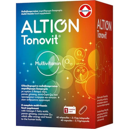 Altion Tonovit Nutritional Complex Multivitamin With Omega 3 Q10 And Ginseng - 40 Soft Capsules