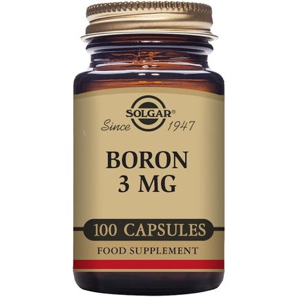 Solgar Boron 3mg Vegetable Capsules Food Supplement 100 Capsules