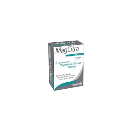 Healthaid Italia Mag Citra Magnesium Citrate Supplement 1900 Mg 60 Tablets