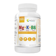 Wish Pharmaceutical Magnesium + Potassium + Vitamin B6 Forte Dietary Supplement 120 Capsules
