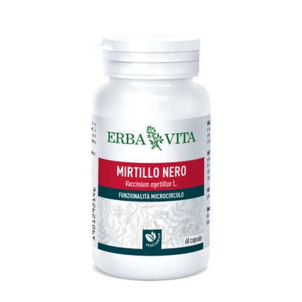 Black Blueberry Erba Vita Herbal Supplement 60 Capsules