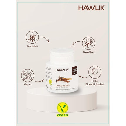 HAWLIK Cordyceps CS-4 Extract Capsules with Vitamin C 60 Capsules