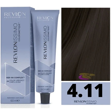 Revlon Revlonissimo Colorsmetique 411 Medium Chestnut Intense Ash 60ml