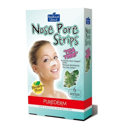 Purederm Nose Pore Strips Tea Tree Cleansing Strips For Nose - 6 Pieces