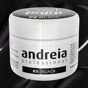 Andreia Professional Nail Art Design Gel Paint Pots 4g 02 Black