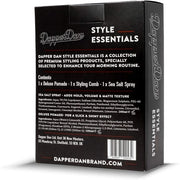 Dapper Dan Style Essentials Gift Pack with Deluxe Pomade, Sea Salt Spray, and Styling Comb - 3 Piece Set