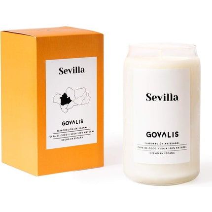 Sevilla Scented Candle 100% Natural Soy Wax 100 Hours Large Scented Candle in Glass Orange Blossom Jasmine Scent Original Gifts for Friends Decoration Yoga Bedroom