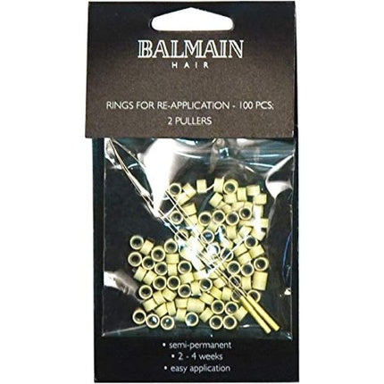 Eurohair Balmain 100 Beige Rings And 2 Pullers