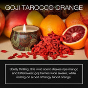 Voluspa Goji Tarocco Orange Mini Tin Candle 4 Oz 25 Hour Burn Time