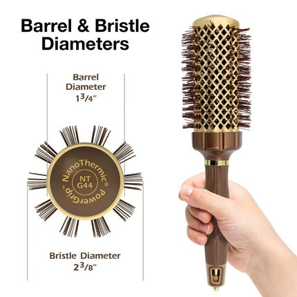 Olivia Garden Nanothermic Powergrip Thermal Brush with Special Patented Wavy