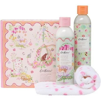 Cath Kidston Carnival Parade Hand Towel and Body Wash Bathtime Gift Set