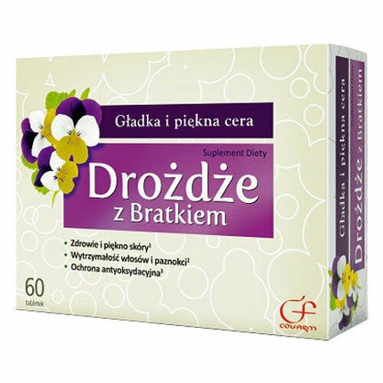 HEFE with Viola Tricolor 60 Tablets - Healthy Skin with Vitamin E and Zinc for Acne and Pimples