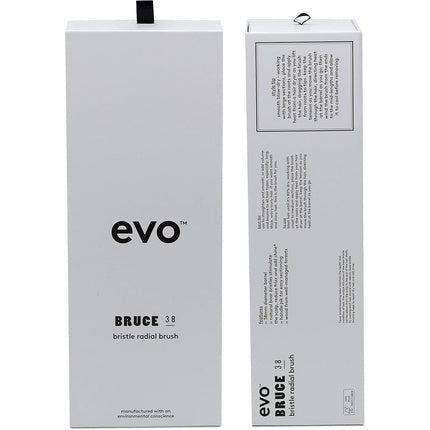 Evo Bruce Natural Radial Hair Brush - Bristle Brush for Styling and Polishing